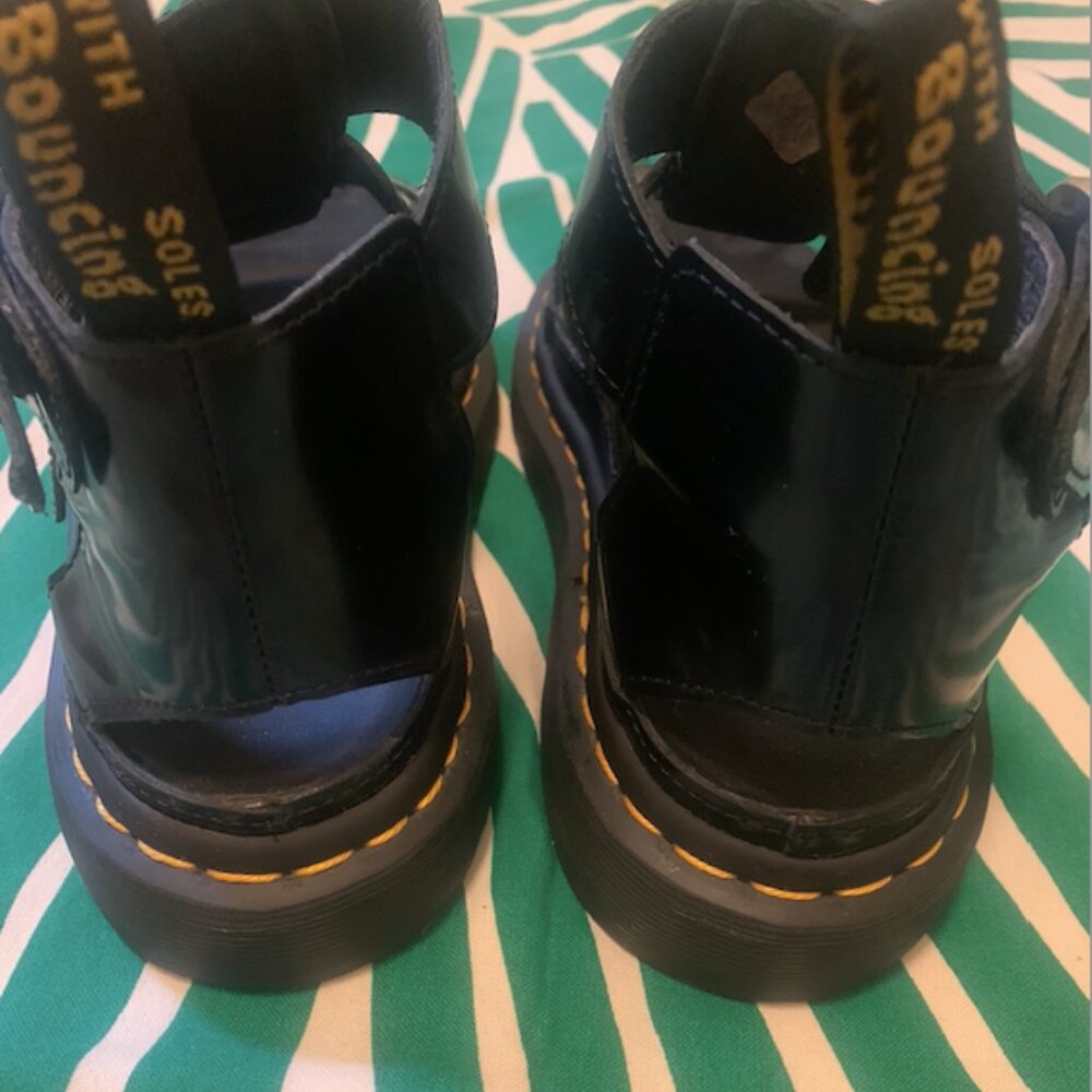 Dr. Martens Mackaye Leather Strap Sandals Black Women's Size 6 US - Picture 8 of 9